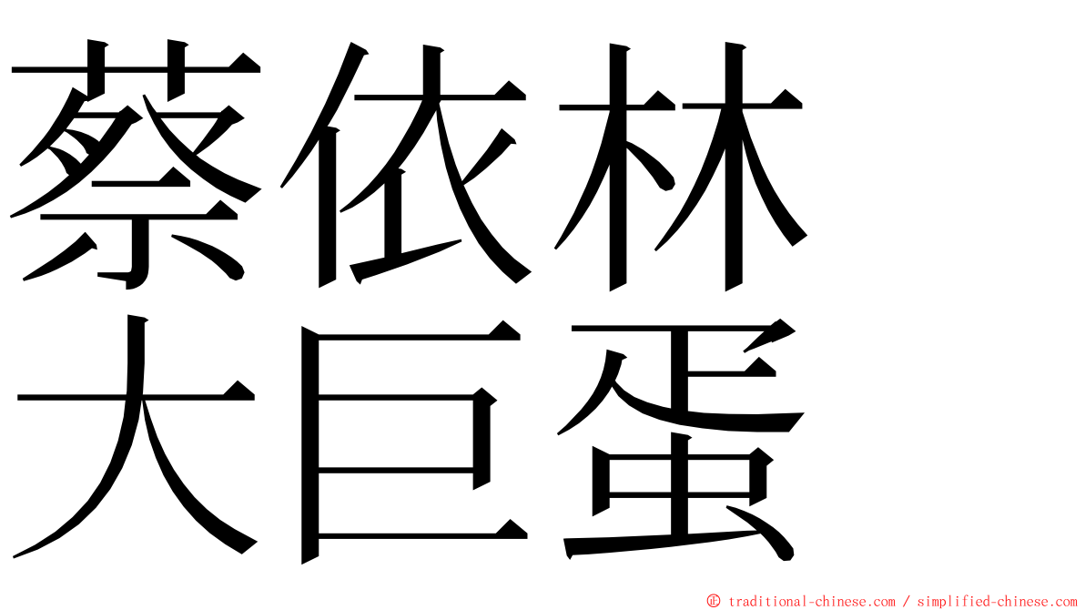 蔡依林　大巨蛋 ming font